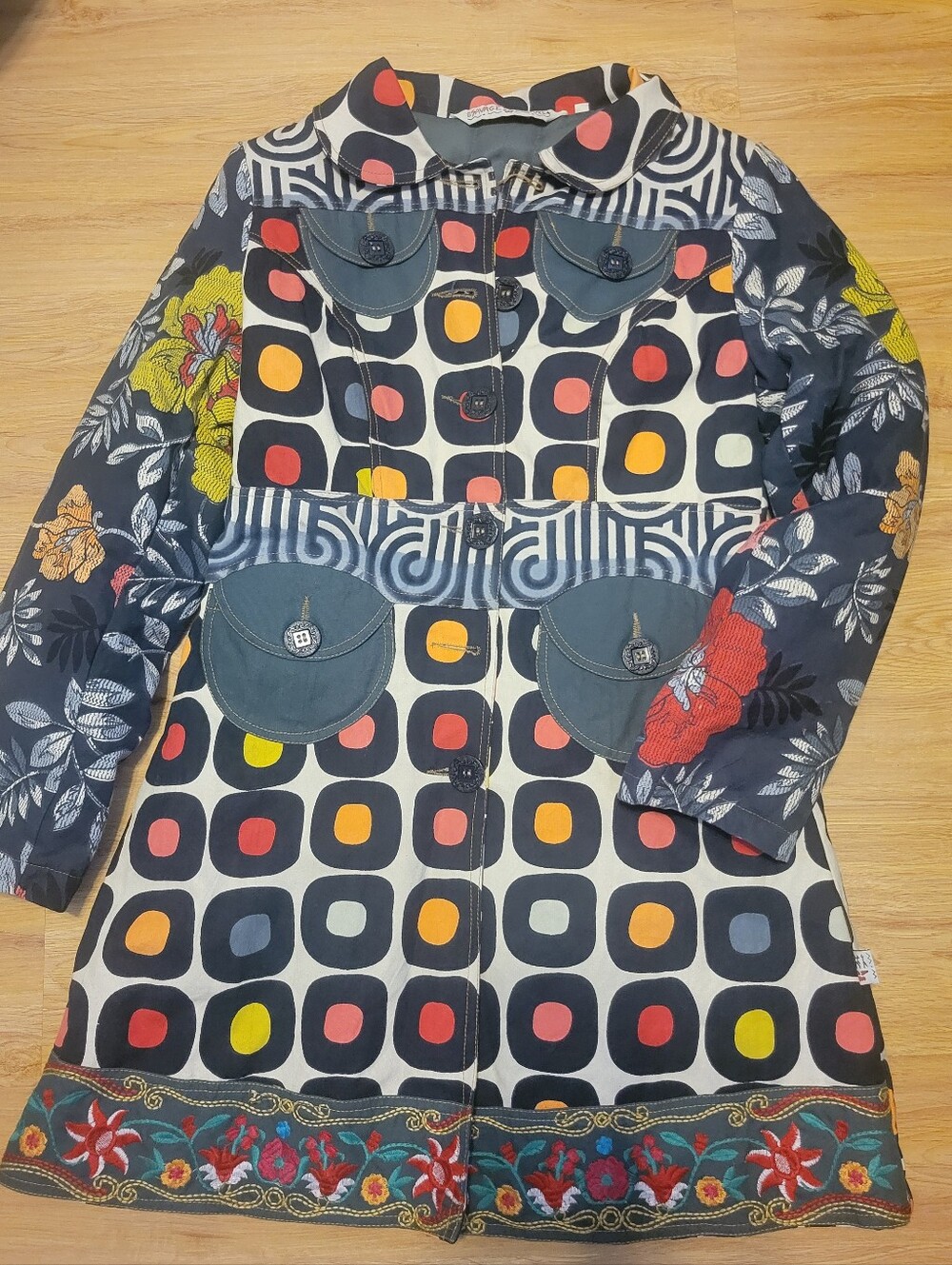 Savage Culture Boho Patchwork Coat Jacket - Medium